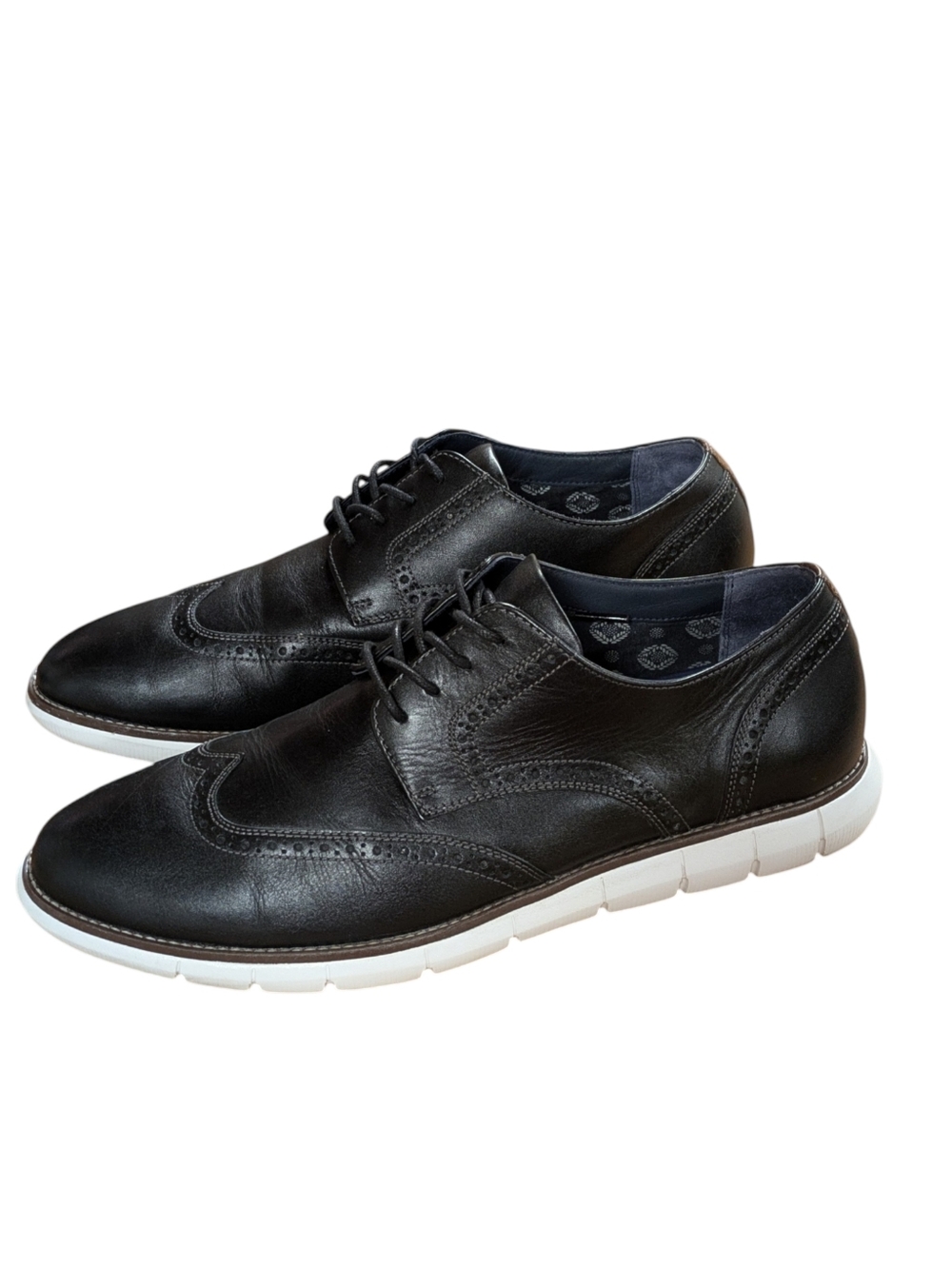 Johnston & Murphy Holden Wingtip Black Leather Ultralight Dress Shoes Size 11